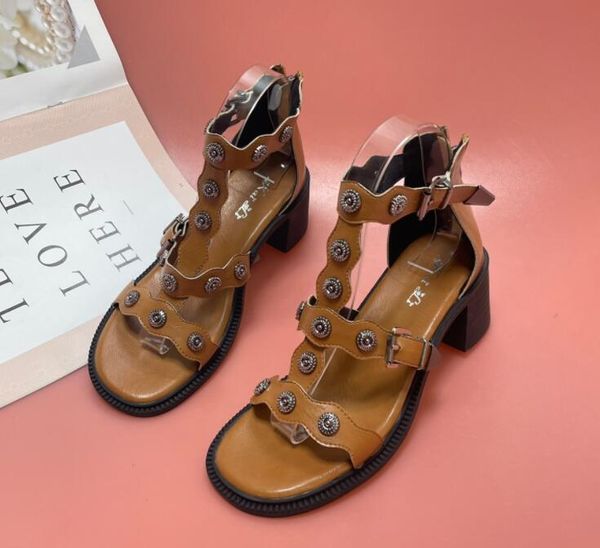 designer vintage gladiator women rivet brown sandals fashion chunky heel simplicity open toes ladies summer narrow band sandal plus size 35-, Black
designer vintage gladiator women rivet brown sandals fashion chunky heel simplicity open toes ladies summer narrow band sandal plus size 35-, Black