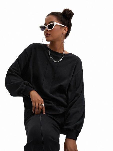 women's hoodies & sweatshirts x auralite solid drop shoulder sweatshirt t8aa#, Black
women's hoodies & sweatshirts x auralite solid drop shoulder sweatshirt t8aa#, Black