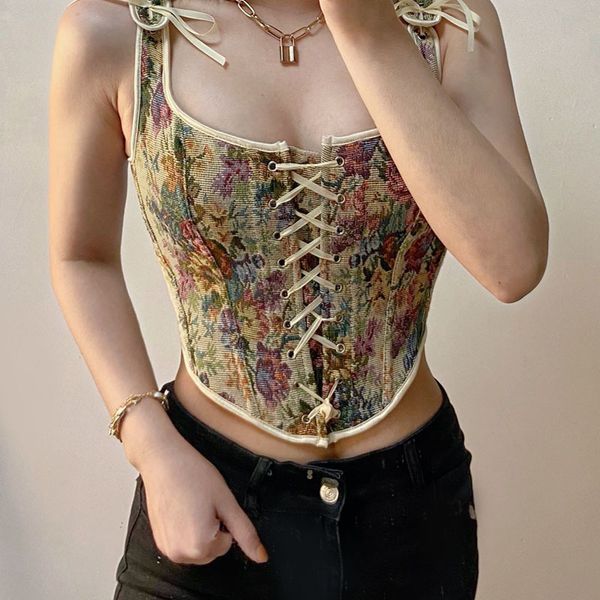 womens shapers floral elegant corset crop summer women backless bandage camis vintage lace vest boho tank female clothing 220830, Black;white
womens shapers floral elegant corset crop summer women backless bandage camis vintage lace vest boho tank female clothing 220830, Black;white