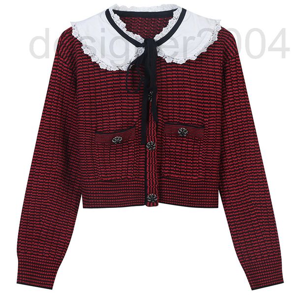 women's sweaters designer spring 2022 new striped color matching doll collar gauze net bow tie slim knit cardigan women 8jrb, White;black
women's sweaters designer spring 2022 new striped color matching doll collar gauze net bow tie slim knit cardigan women 8jrb, White;black