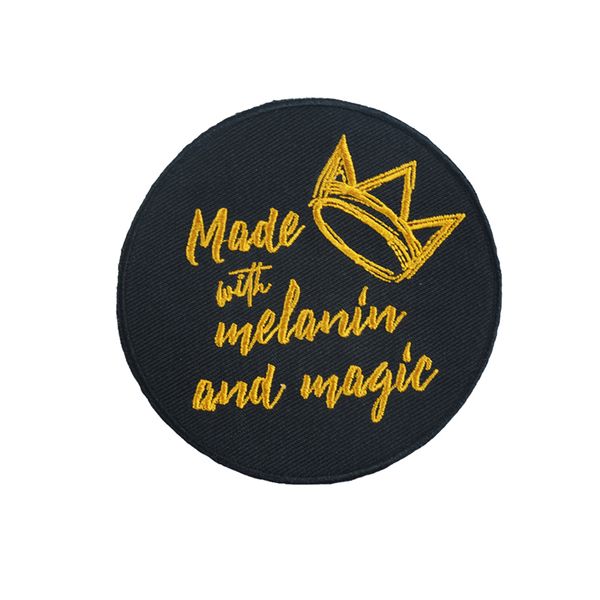 sewing notions crown embroidery patches made with melanin and magic iron on for clothing shirts patch, Black
sewing notions crown embroidery patches made with melanin and magic iron on for clothing shirts patch, Black