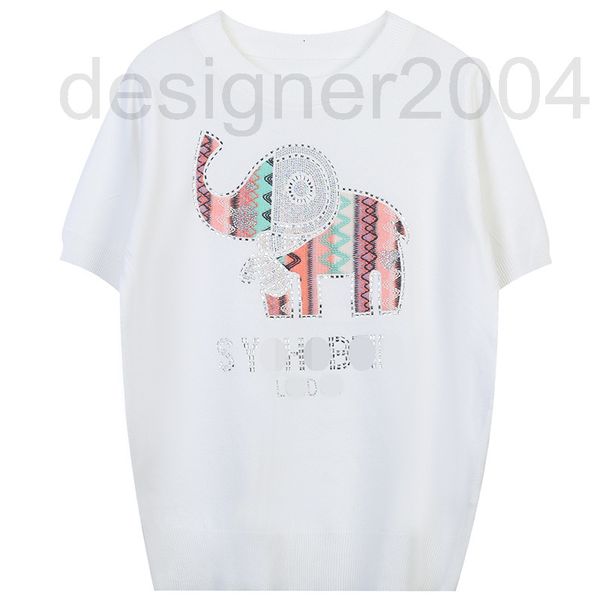 women's sweaters designer t-shirt knitted women's summer animal alphabet temperament simple solid color versatile round neck short, White;black
women's sweaters designer t-shirt knitted women's summer animal alphabet temperament simple solid color versatile round neck short, White;black