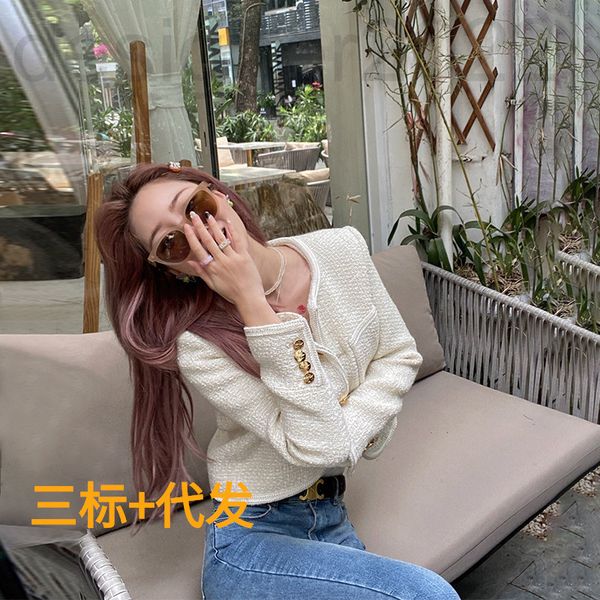 women's hoodies & sweatshirts designer ce autumn and winter celebrities small fragrance high setting wool woven tweed metal button coat, Black
women's hoodies & sweatshirts designer ce autumn and winter celebrities small fragrance high setting wool woven tweed metal button coat, Black