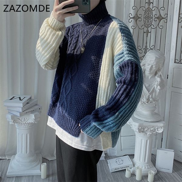 men's sweaters zazomde winter thick warm sweater turtleneck pullovers s loose pullover high street knitwear male 220830, White;black
men's sweaters zazomde winter thick warm sweater turtleneck pullovers s loose pullover high street knitwear male 220830, White;black