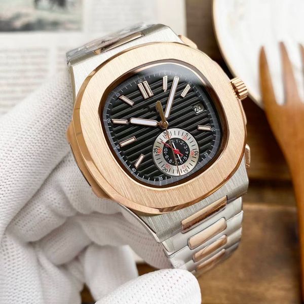 rose gold nautilus watch men's automatic mechanical movement stainless steel bracelet double design date display sports mens luxury 598, Slivery;brown
rose gold nautilus watch men's automatic mechanical movement stainless steel bracelet double design date display sports mens luxury 598, Slivery;brown