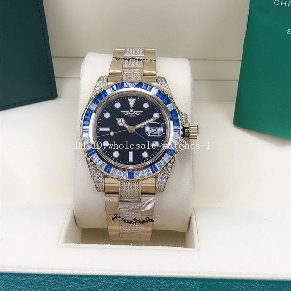 5 style two tone diamond watches 40mm gmt ii 116758sa-78208 116759 oyster black dail gold bracelet automatic movement mechanical mens watch, Slivery;brown
5 style two tone diamond watches 40mm gmt ii 116758sa-78208 116759 oyster black dail gold bracelet automatic movement mechanical mens watch, Slivery;brown