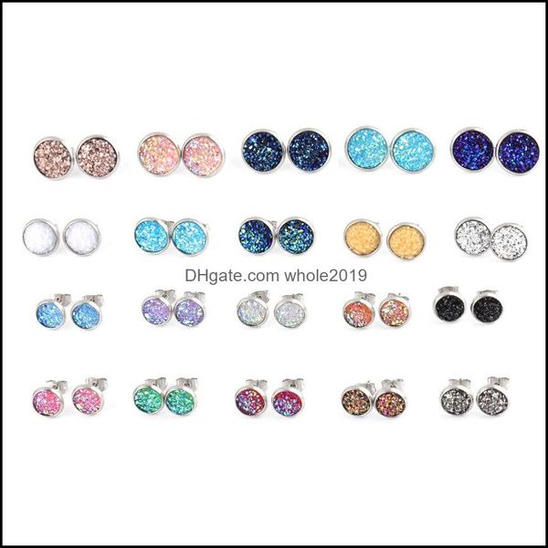 stud resin stainless steel earings drusy druzy earrings jewelry women party gift dress candy colors drop delivery 2021 dhseller2010 dh9vu, Golden;silver
stud resin stainless steel earings drusy druzy earrings jewelry women party gift dress candy colors drop delivery 2021 dhseller2010 dh9vu, Golden;silver