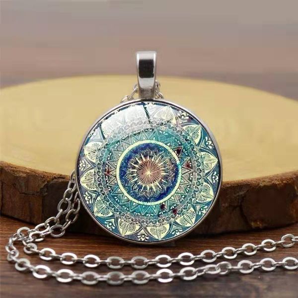 fashionable income mandala yoga time necklace exquisite pattern design pendant high-quality necklace gifts for lucky girls, Silver
fashionable income mandala yoga time necklace exquisite pattern design pendant high-quality necklace gifts for lucky girls, Silver