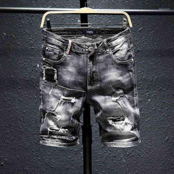 men's jeans gray denim shorts new summer holes black short cotton stretch jean knee length size 361, Blue
men's jeans gray denim shorts new summer holes black short cotton stretch jean knee length size 361, Blue