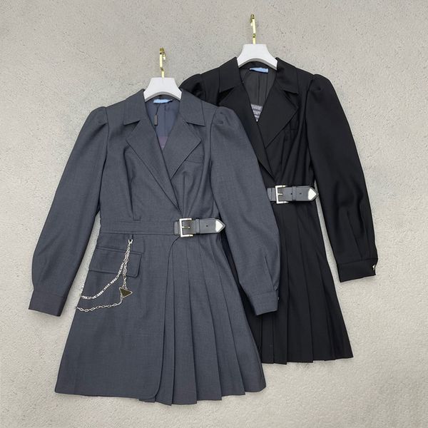 work dresses designer womens casual long sleeve pleated vintage autumn spring blazer mf8z, White;black
work dresses designer womens casual long sleeve pleated vintage autumn spring blazer mf8z, White;black