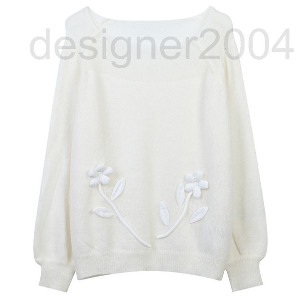 women's sweaters designer autumn pullover 2022 new solid color three-dimensional flower decoration splicing sweet temperament one line, White;black
women's sweaters designer autumn pullover 2022 new solid color three-dimensional flower decoration splicing sweet temperament one line, White;black