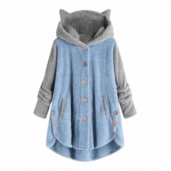 women's jackets women's jackets women fluffy coat loose hoodie sweatshirt solid winter kawaii cat ear hooded buttons fleece tracks, Black;brown
women's jackets women's jackets women fluffy coat loose hoodie sweatshirt solid winter kawaii cat ear hooded buttons fleece tracks, Black;brown