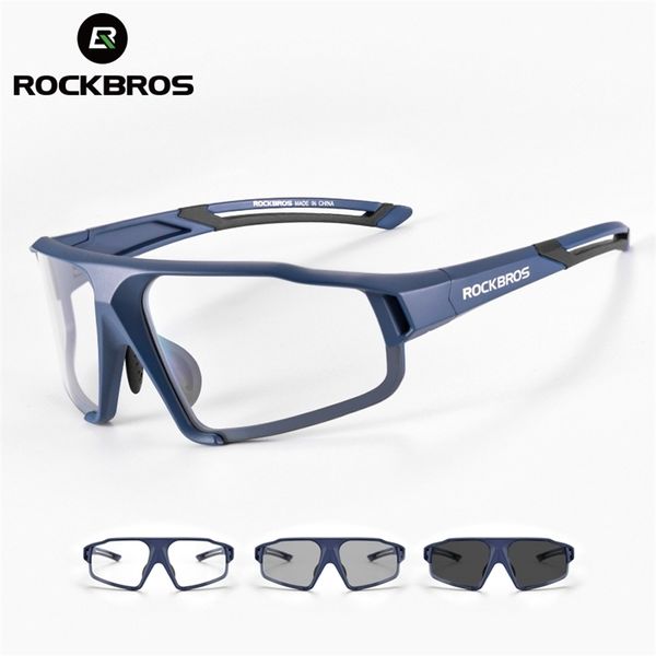 Image of Outdoor Eyewear ROCKBROS Pochromic Cycling Glasses Bike Bicycle Glasses Sports Mens Sunglasses MTB Road Cycling Eyewear Protection Goggles 220830