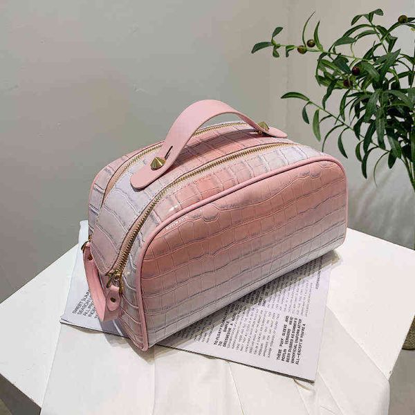 cosmetic bags & cases travel simple fashion double zipper makeup bag solid color 220823
cosmetic bags & cases travel simple fashion double zipper makeup bag solid color 220823