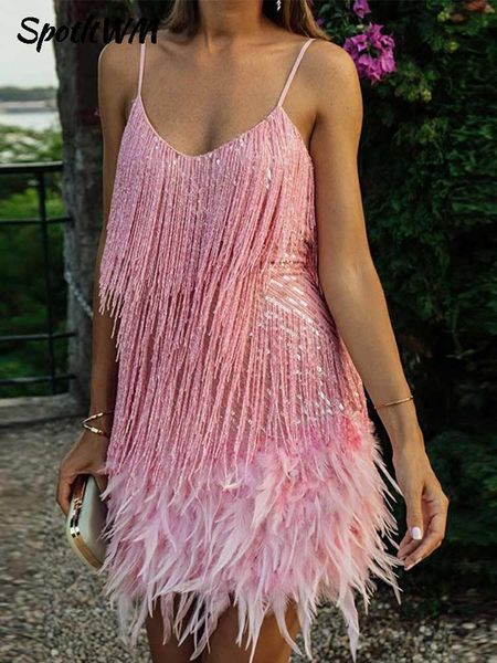 casual dresses sequins tassel feather spaghetti strap dress women fashion stitching mini dresses ladies evening party club elegant dress 220, Black;gray
casual dresses sequins tassel feather spaghetti strap dress women fashion stitching mini dresses ladies evening party club elegant dress 220, Black;gray
