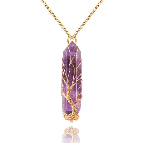 pendant necklaces healing crystal necklace tree of life wire wrapped natural stone point hexagonal reiki spiritual quartz gemstone jewe amav, Silver
pendant necklaces healing crystal necklace tree of life wire wrapped natural stone point hexagonal reiki spiritual quartz gemstone jewe amav, Silver