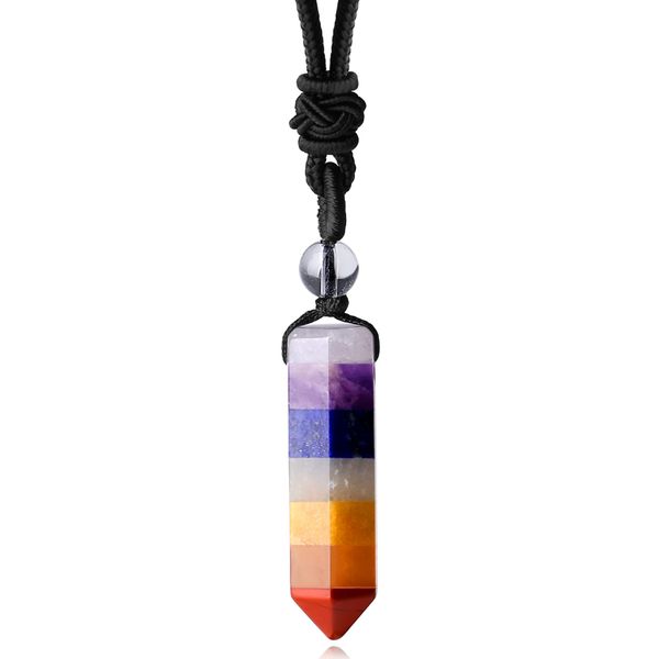 pendant necklaces natural crystal stone point necklace adjustable rope healing gemstone quartz jewelry for men women ammee, Silver
pendant necklaces natural crystal stone point necklace adjustable rope healing gemstone quartz jewelry for men women ammee, Silver