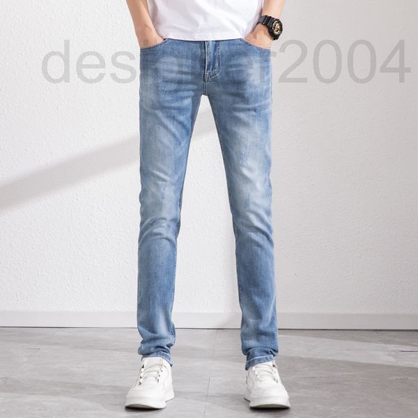 men's jeans designer men's summer thin elastic slim fitting small leg straight tube high-end fashion brand leisure long pants m92z, Blue
men's jeans designer men's summer thin elastic slim fitting small leg straight tube high-end fashion brand leisure long pants m92z, Blue