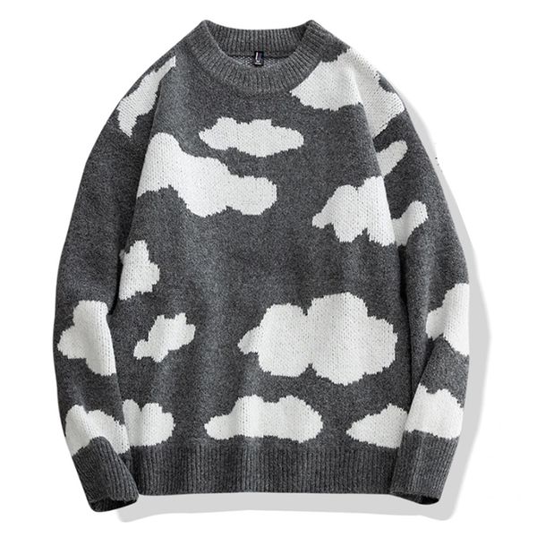 men's sweaters cloud pattern crewneck autumn winter knitted sweater long sleeve jumper streetwear clothes fashion clothing 220830, White;black
men's sweaters cloud pattern crewneck autumn winter knitted sweater long sleeve jumper streetwear clothes fashion clothing 220830, White;black