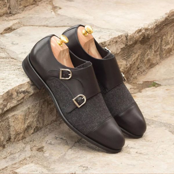 men shoes monk pu fringed buckle retro wedding new dress shoes fashion comfortable party ad156, Black
men shoes monk pu fringed buckle retro wedding new dress shoes fashion comfortable party ad156, Black