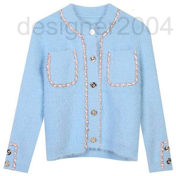 women's sweaters designer french 2022 new heavy industry imitation mink hair blue leather chain celebrity xiaoxiangfeng slim fitting kn, White;black
women's sweaters designer french 2022 new heavy industry imitation mink hair blue leather chain celebrity xiaoxiangfeng slim fitting kn, White;black