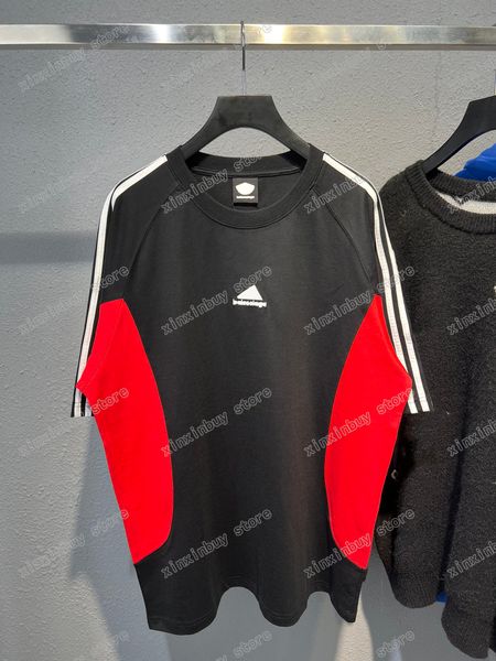 xinxinbuy men women designers tees paris shoulder webbing red black panelled short sleeve streetwear oversize xs-l, Black;brown
xinxinbuy men women designers tees paris shoulder webbing red black panelled short sleeve streetwear oversize xs-l, Black;brown