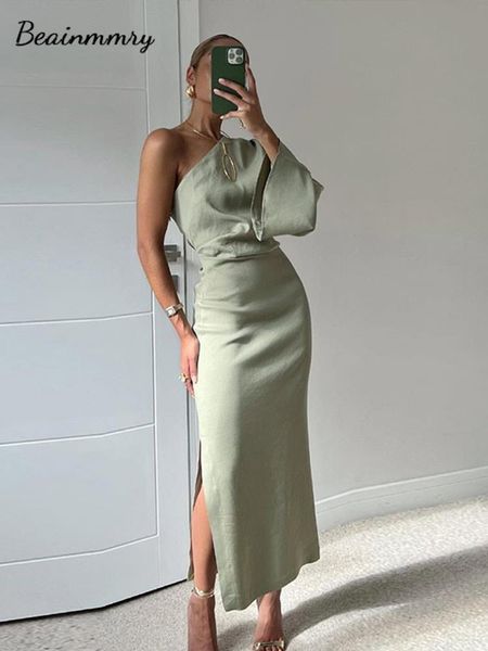 casual dresses women solid single shoulder asymmetrical dress chic flare sleeve side zipper midi dresses casual female dress vestido 220829, Black;gray
casual dresses women solid single shoulder asymmetrical dress chic flare sleeve side zipper midi dresses casual female dress vestido 220829, Black;gray