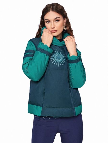 women's down & parkas x close ties sun print colorblock zipper puffer coat h6io#, Black
women's down & parkas x close ties sun print colorblock zipper puffer coat h6io#, Black
