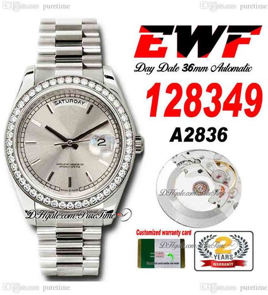 ewf day date 128349 a2836 automatic watch mens ladies diamonds bezel silver stick dial presidential bracelet same serial card super edition, Slivery;brown
ewf day date 128349 a2836 automatic watch mens ladies diamonds bezel silver stick dial presidential bracelet same serial card super edition, Slivery;brown