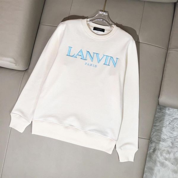 men's and women's hoodies sweater lanvin letter embroidery casual round neck pullover2318, Black
men's and women's hoodies sweater lanvin letter embroidery casual round neck pullover2318, Black
