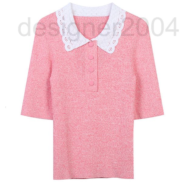 women's sweaters designer summer pink t-shirt 2022 new white gauze mesh splicing design fashionable temperament slim fitting short slee, White;black
women's sweaters designer summer pink t-shirt 2022 new white gauze mesh splicing design fashionable temperament slim fitting short slee, White;black