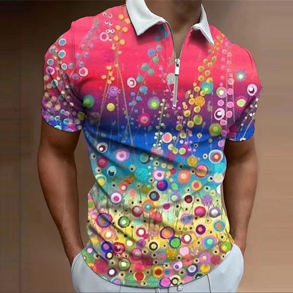 new polo shirt zip gradient print men's shirt t-shirt sport short sleeve shirts casual streetwear poloshirt jogger polos, White;black
new polo shirt zip gradient print men's shirt t-shirt sport short sleeve shirts casual streetwear poloshirt jogger polos, White;black