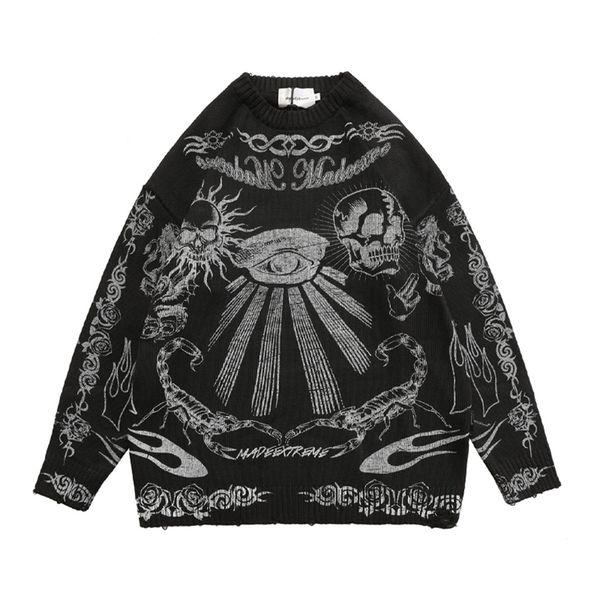 men's sweaters men high street sweater vintage distressed skull graffiti knitted pullovers women cotton harajuku causal loose autumn 22, White;black
men's sweaters men high street sweater vintage distressed skull graffiti knitted pullovers women cotton harajuku causal loose autumn 22, White;black