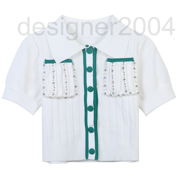women's sweaters designer spring and summer 2022 new stripe color matching pocket heavy industry nail bead inlay decoration casual lape, White;black
women's sweaters designer spring and summer 2022 new stripe color matching pocket heavy industry nail bead inlay decoration casual lape, White;black