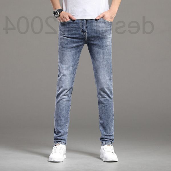 men's jeans designer men's korean version summer thin elastic slim fitting small leg straight tube high-end fashion brand long pan, Blue
men's jeans designer men's korean version summer thin elastic slim fitting small leg straight tube high-end fashion brand long pan, Blue