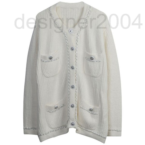 women's sweaters designer autumn fashion women's clothing 2022 new solid color chain pocket splicing loose v-neck long sleeve thic, White;black
women's sweaters designer autumn fashion women's clothing 2022 new solid color chain pocket splicing loose v-neck long sleeve thic, White;black