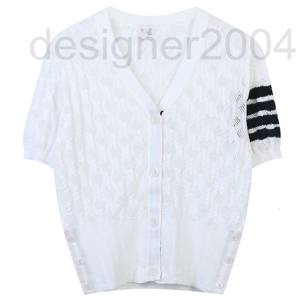 women's sweaters designer spring new 2022 classic four bar tb hollowed out hook flower minority design aging v-neck slim knit women 9fu, White;black
women's sweaters designer spring new 2022 classic four bar tb hollowed out hook flower minority design aging v-neck slim knit women 9fu, White;black