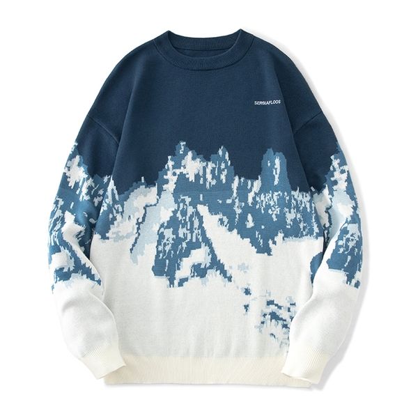 men's sweaters mens casual harajuku style loose round neck men fashion pullover autumn winter long sleeve sweater knitted 220830, White;black
men's sweaters mens casual harajuku style loose round neck men fashion pullover autumn winter long sleeve sweater knitted 220830, White;black