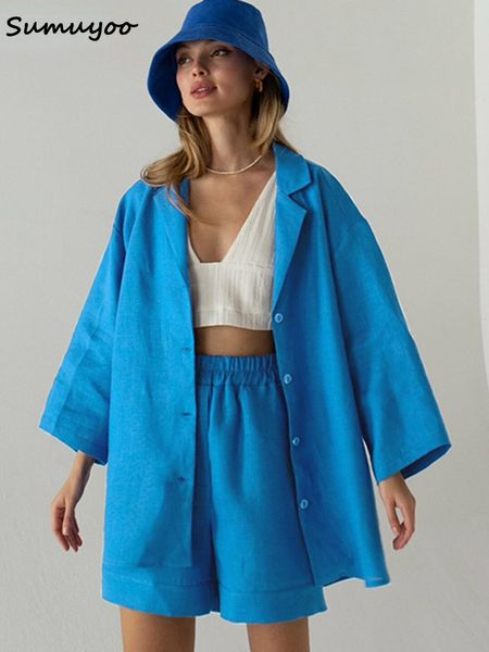 two piece dress sumuyoo summer white 100 cotton shorts suits women long sleeve casual sets wide leg 2 pieces outfits 220830
two piece dress sumuyoo summer white 100 cotton shorts suits women long sleeve casual sets wide leg 2 pieces outfits 220830