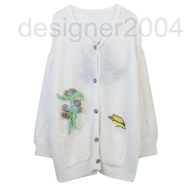 women's sweaters designer medium and long knitted cardigan women's autumn new animal embroidery three-dimensional flower splicing, White;black
women's sweaters designer medium and long knitted cardigan women's autumn new animal embroidery three-dimensional flower splicing, White;black