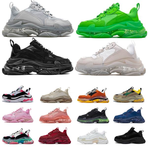 triple s running casual shoes clear bubble midsole black white green men women platform sports sneakers trainers size 36-45
triple s running casual shoes clear bubble midsole black white green men women platform sports sneakers trainers size 36-45