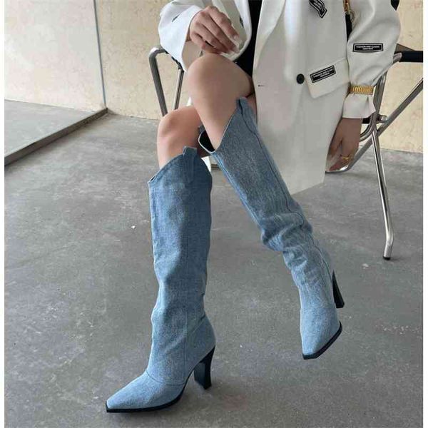 boots cowboy boots women's summer new style square head thick heel thin long worn-out wash water western high tube knight 220830, Black
boots cowboy boots women's summer new style square head thick heel thin long worn-out wash water western high tube knight 220830, Black