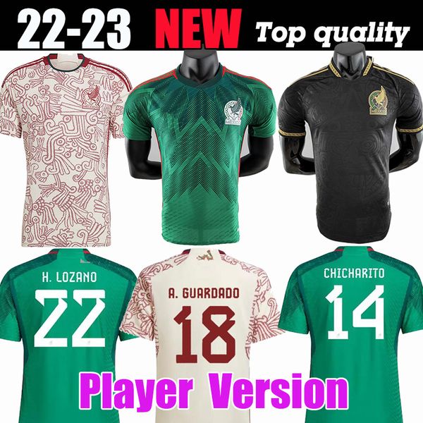 player version 2022 mexico soccer jersey fans h. losano r. marquez chicharito g dos santos raul r.pizarro c. vela 22 23 football shirt men, Black;yellow
player version 2022 mexico soccer jersey fans h. losano r. marquez chicharito g dos santos raul r.pizarro c. vela 22 23 football shirt men, Black;yellow