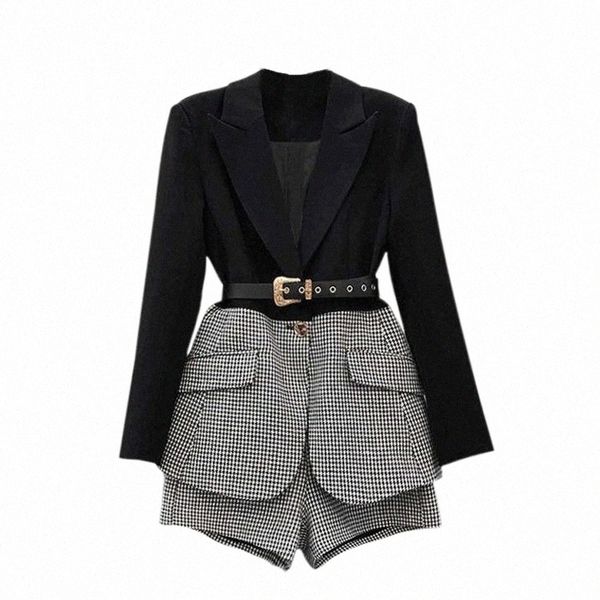 women's tracksuits women's tracksuits 2022 spring autumn fashion tide belt long sleeve blazer coat plaid shorts loose two-piece se, Gray
women's tracksuits women's tracksuits 2022 spring autumn fashion tide belt long sleeve blazer coat plaid shorts loose two-piece se, Gray