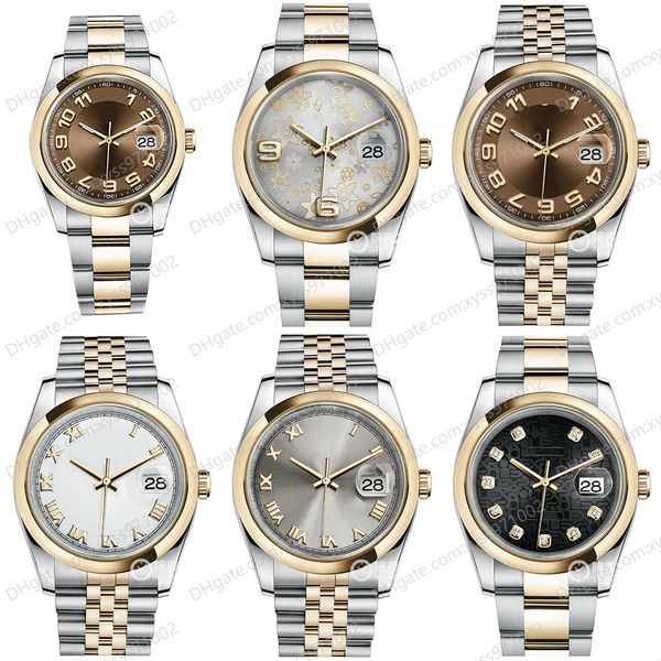 watch 2813 automatic mechanical 116203 men's watch 36mm black printed dial sapphire glass ladies silver watch stainless steel gold stra, Slivery;brown
watch 2813 automatic mechanical 116203 men's watch 36mm black printed dial sapphire glass ladies silver watch stainless steel gold stra, Slivery;brown
