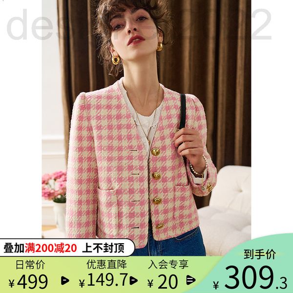 women's hoodies & sweatshirts designer miao maiden 22 early spring xiaopei wind collar gold button pink thousand bird check wool tweed, Black
women's hoodies & sweatshirts designer miao maiden 22 early spring xiaopei wind collar gold button pink thousand bird check wool tweed, Black