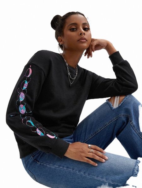 women's hoodies & sweatshirts x kaylaproductions galaxy print drop shoulder pullover a7mc#, Black
women's hoodies & sweatshirts x kaylaproductions galaxy print drop shoulder pullover a7mc#, Black