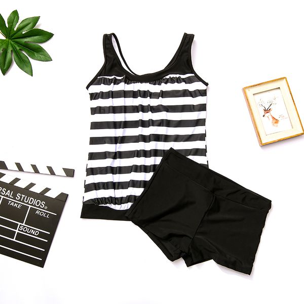 new bikini amazon custom print boxer split plus size women's swimsuit, White;black
new bikini amazon custom print boxer split plus size women's swimsuit, White;black