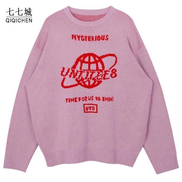 men's sweaters street sweater women earth letter harajuku kniting loose warm pullover autumn winter japanese girl pullover sweater 220, White;black
men's sweaters street sweater women earth letter harajuku kniting loose warm pullover autumn winter japanese girl pullover sweater 220, White;black