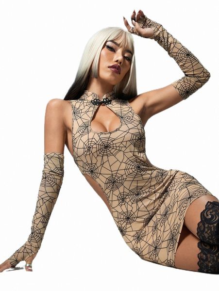 casual dresses spider web print mandarin collar cut out bodycon dress with sleeve u0mp#, Black;gray
casual dresses spider web print mandarin collar cut out bodycon dress with sleeve u0mp#, Black;gray